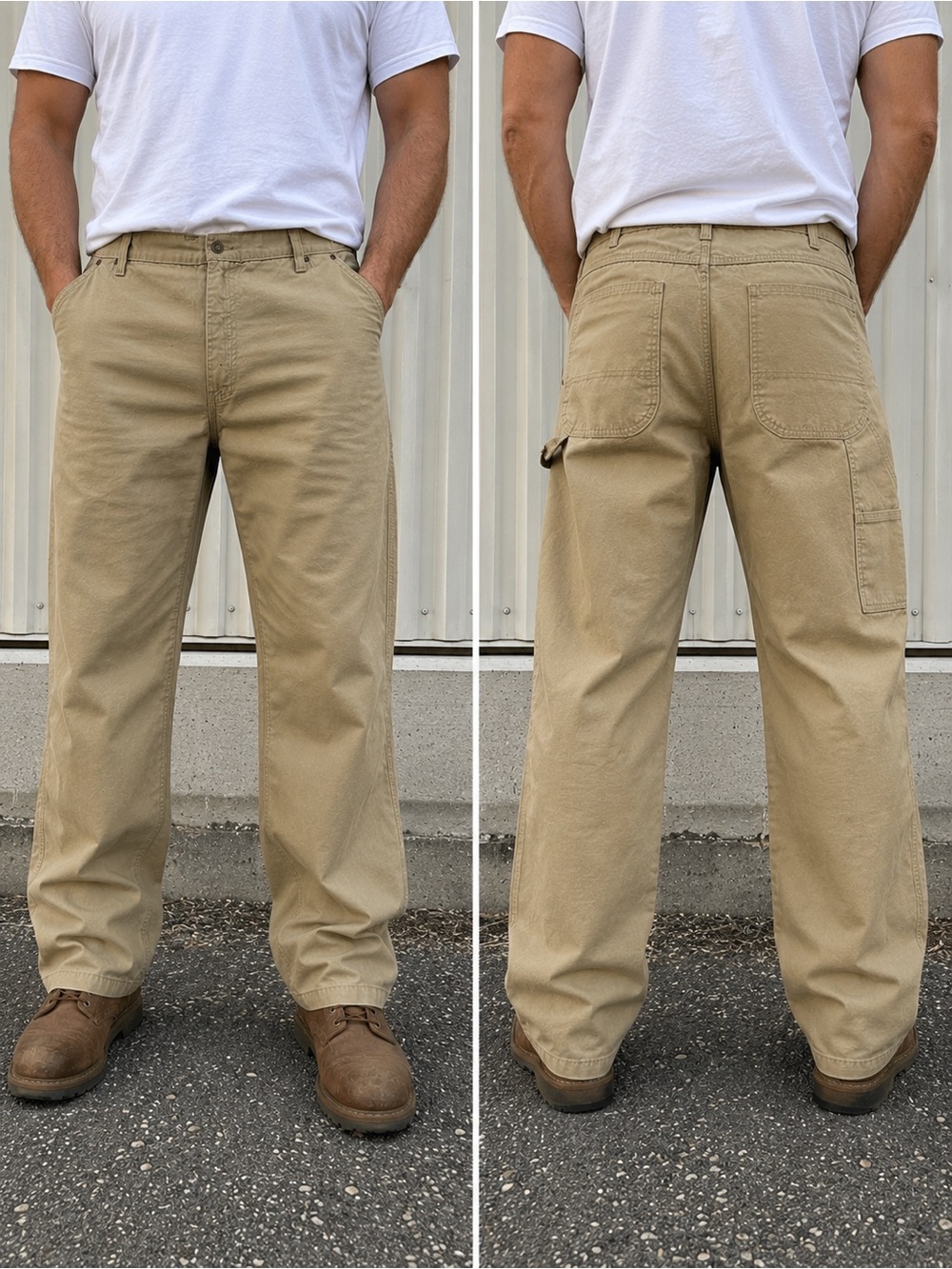 Dickies Carpenter Pants 40x30 Men Khaki Relaxed Fit Ripstop Work Utility NWT